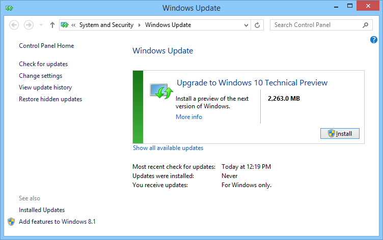 Upgrade From Windows 8.1 To Windows 10